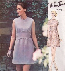 2303 VALENTINO SS/SLVLSS INSET A-DRESS PATTERN 12